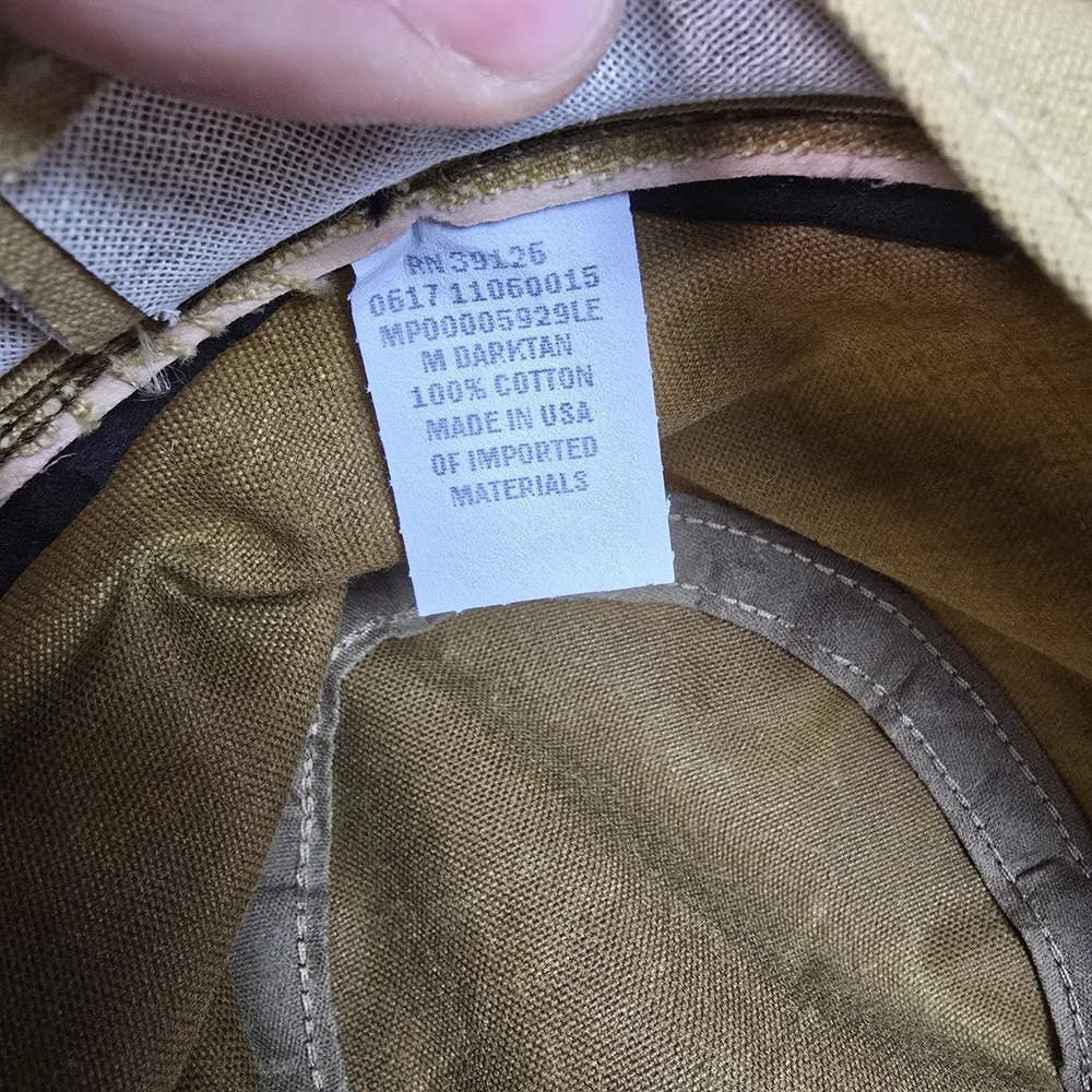 Filson Hat Mens M Brown Tin Packer Boonie Wide Brim Canvas Made USA Outdoors NEW - Picture 9 of 9